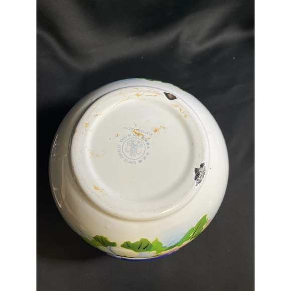 Vintage Bumper Harvest Enamel Spittoon - Picture 3 of 3